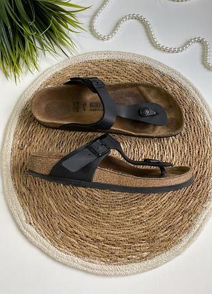 Шльопанці вєтнамки чорні birkenstock