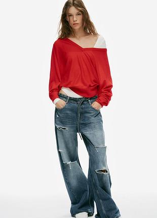 Джинси жіночі світло сині рвані zara new