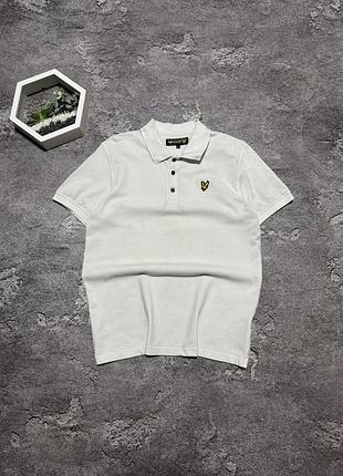 Поло lyle scott чоловіче біле теніска лайл скотт оригінал