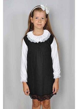 Блуза на дівчинку дл. рук. 110 р.арт.060350525д_белий тм трикомир