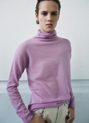 Тоненький удлиненный гольф в составе шерсть zara размер s, l