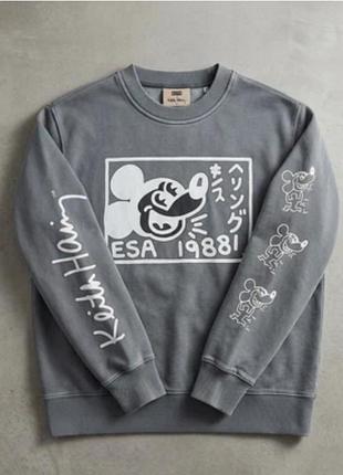 Жіночій худі на флісі варенка, світшот жіночій теплий  від disney&keith haring.  розмір по бірці l.