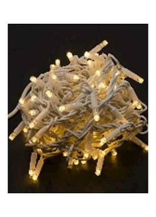 Гирлянда уличная 100 led, 10м, белый теплый 1432-07 тм китай