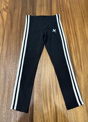 Лосини для дівчаток adidas originals чорні, 6-7 років, 122 см