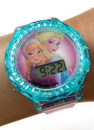 Disney frozen elsa &amp; anna часы из сша подсветка