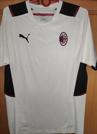 Новая сток оригинал тренировочная футболка футбольного клуба «милан» (ac milan) от спортивного бренда puma.м
