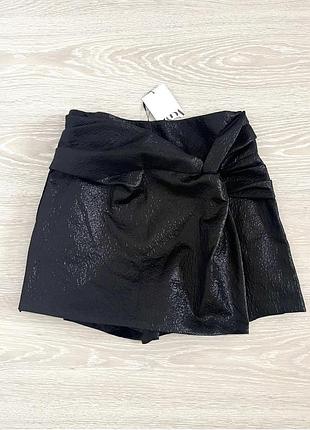 Zara жіноча, нова, ексклюзивна спідниця-шорти з красивої тканини