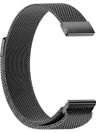 Миланский сетчатый ремешок primo для часов amazfit active 3 premium / active 2 / active - black 2
