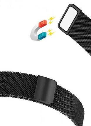 Миланский сетчатый ремешок primo для часов amazfit active 3 premium / active 2 / active - black 5