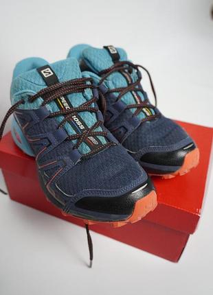 Кросівки   salomon speedcross vario gtx синьо-помаранчеві, розмір 38