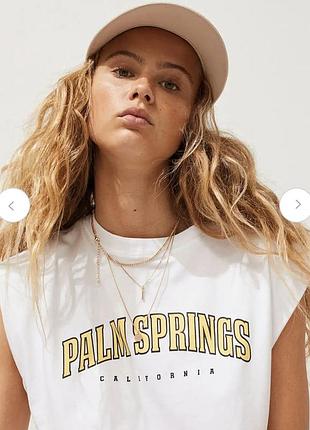Майка-футболка жіноча топ palm springs california h&m