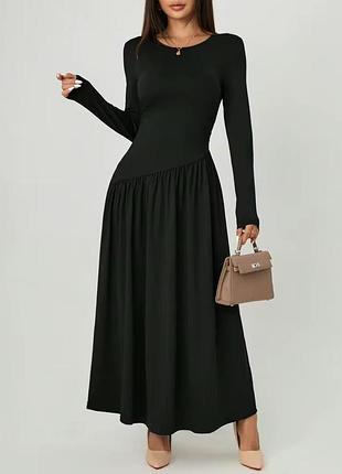 Сукня жіноча довга осіння shein xs чорна
