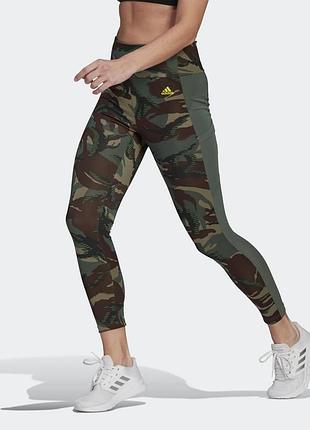 Спортивні легенси лосіни adidas aeroready камуфляжні