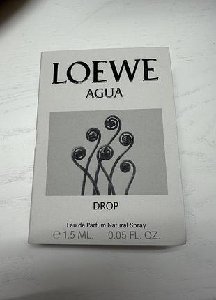 Loewe agua drop edp 1,5 мл — оригінал, пробник