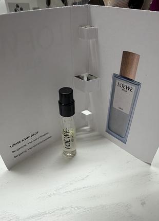 Loewe agua drop edp 1,5 мл — оригінал, пробник 2