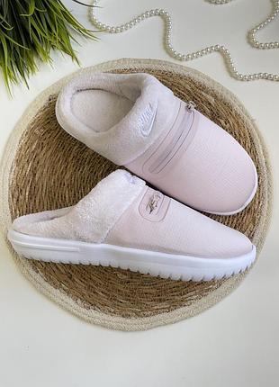 Хатні тапочки  nike біло рожеві