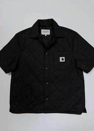 Carhartt vip жіноча чорна стьобана оверсайз куртка з коротким рукавом жилета оригінал