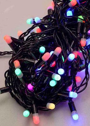 Гирлянда уличная 100led мульти rb/rg 10м черный каучук 2.2мм 1420-54 тм китай
