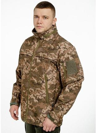 Тактична куртка демісезонна для військових soft shell, підкладка мікрофліс від 0 до 15 піксель