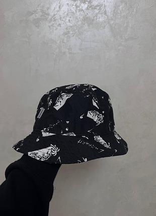 Панама для чоловіків carhartt wip чорна з принтом