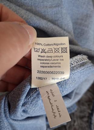 Джинсовое на пуговицах с пояском платье 👗 6