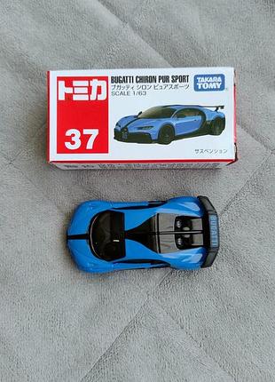 Колекціонування takara tomy №37 bugatti chiron pur sport (1/63)
