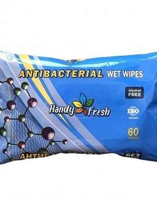 Влажные салфетки для детей 60 antibacterial alcohol free тм handy fresh