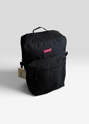 Levi’s l-pack standard backpack black оригінал новий чоловічий жіночий рюкзак портфель наплічник чорний міський повсякденний водонепроникний левайс