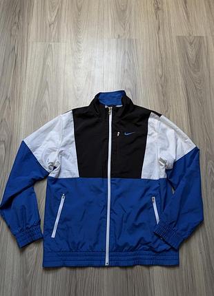 Вітровка чоловіча nike спортивна біла, чорна, синя