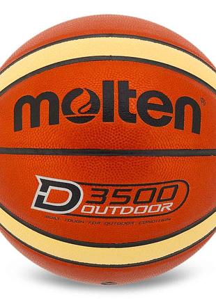 Мяч баскетбольный molten outdoor 3500 b7d3500 размер 7 оранжевый