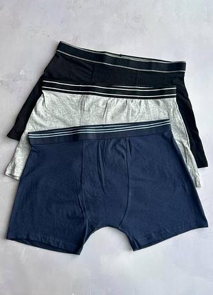 Трусики боксеры на мальчика однотонные (набор 3 шт.) primark р.170 см (14-15 лет)