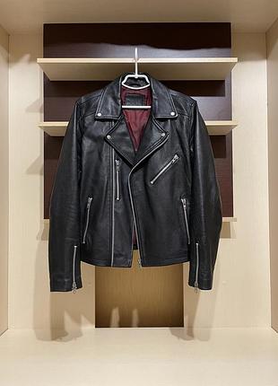 Topman, 100% натуральная кожа, кожаная куртка, косуха