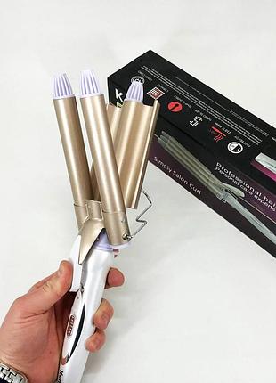 Современная плойка для завивки, многофункциональные плойки для волос плойка локонов и утяжки волос zp-14 3