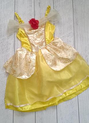 Карнавальное платье белль (belle) на 6-8 лет