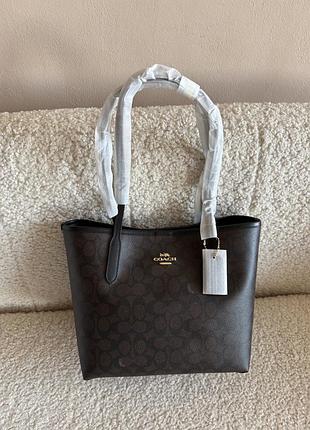 Сумка coach city tote середнього розміру