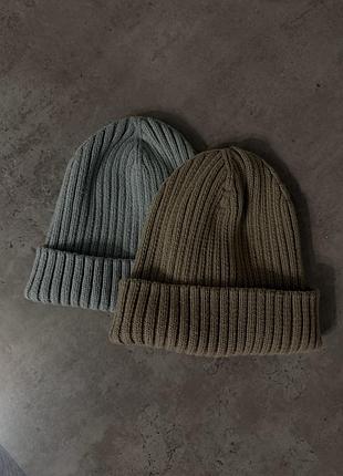 Шапка унісекс h&m в рубчик 3