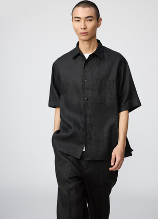 Рубашка льняная uniqlo (484876)