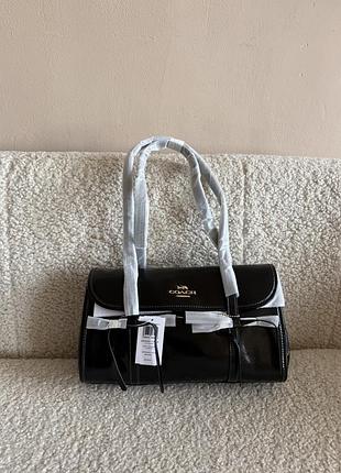 Сумка жіноча coach bridget flap shoulder bag with bows шкіряна