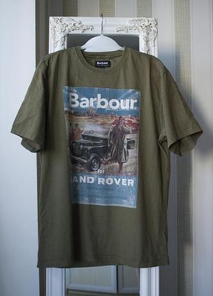 Мужская футболка barbour x land rover xxl оригинал new !