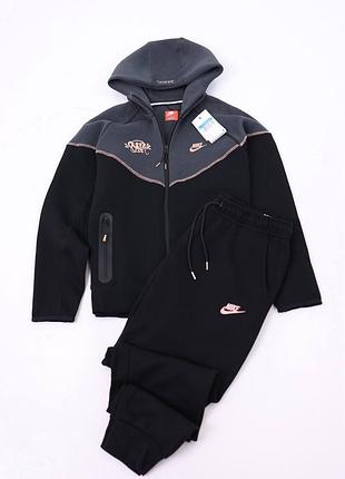 Мужской коттоновый костюм nike tech syna world central cee
