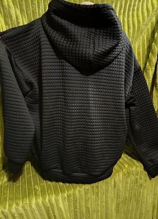 Кофта худі.2xl.черна стегана .пог70см. 3