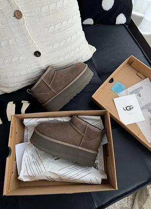 Уггі жіночі ugg mini platform коричневі, розмір 39
