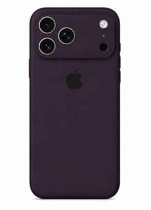 Чехол fiji silicone case full camera для apple iphone 17 pro бампер накладка с защитой камеры dark aubergine
