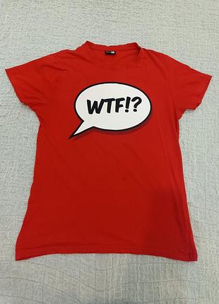 Wtf футболка коттон принт винтаж