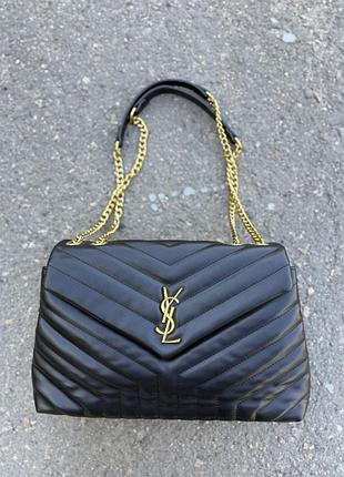 Yves saint laurent сумка loulou черная сумочка