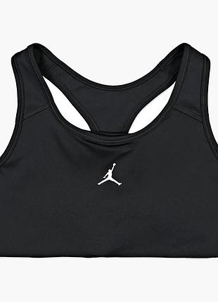 Jordan w j jumpman bra, артикул cw2426-010. модель чорна, з dri-fit, щільною посадкою, широкими лямками та знімними вставками