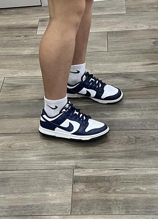 Темно-сині nike dunk оригінал 9