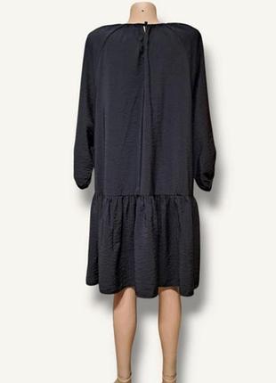 Чорна вільна сукня h&m 5