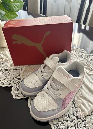 Кросівки для дівчинки puma біло-рожеві