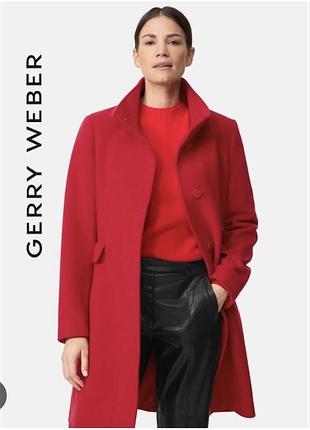 Пальто gerry weber червоне шерсть 46 48 євро великий розмір